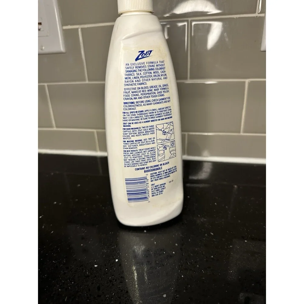 Zout Super Concentrate Biodegradable Stain Remover Liquid 12 fl oz Fabric SEALED
